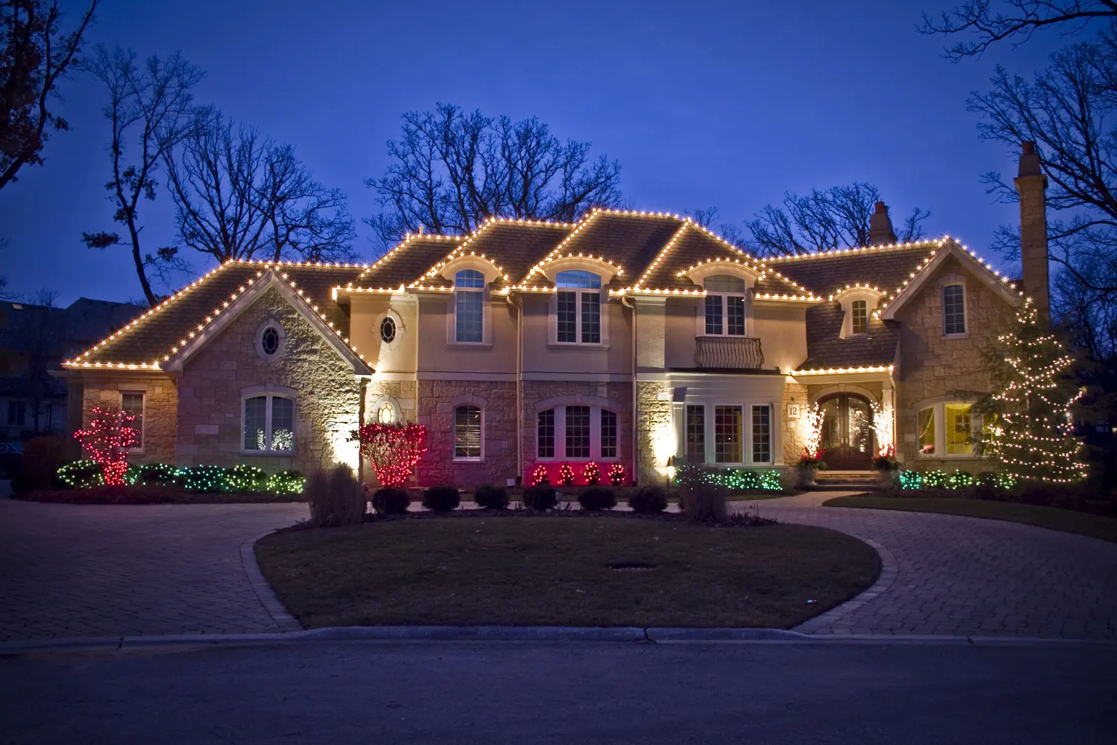 Bright Holiday Lighting Company custom residential Christmas lighting display